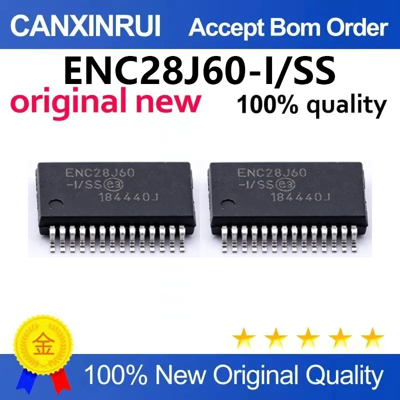 (5pcs-100pcs)Brand new original ENC28J60-I/SS patch SSOP-28 Ethernet controller chip with 8KB RAM