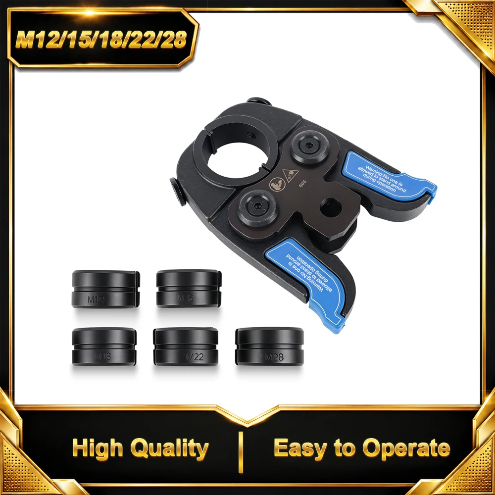 Podofo 18V Elektrisches Hydraulisches Rohrpresswerkzeug-Set für TH16 TH20 TH25 TH26 TH32 U16 U20 U25 U32 Kupfer- und Edelstahlrohre, kabelloses Rohrpresswerkzeug mit 4 Pressbacken, 5Ah Akku und