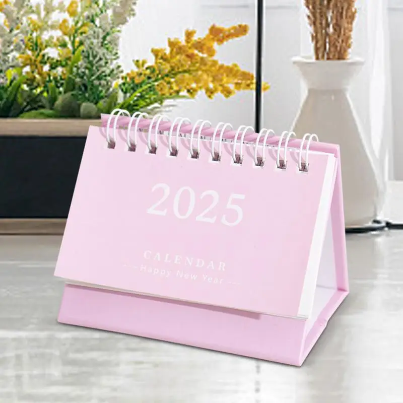Pé Desktop Calendar, Decorações De Mesa, Planejador Familiar, Calendário Mensal para Diário, 2025