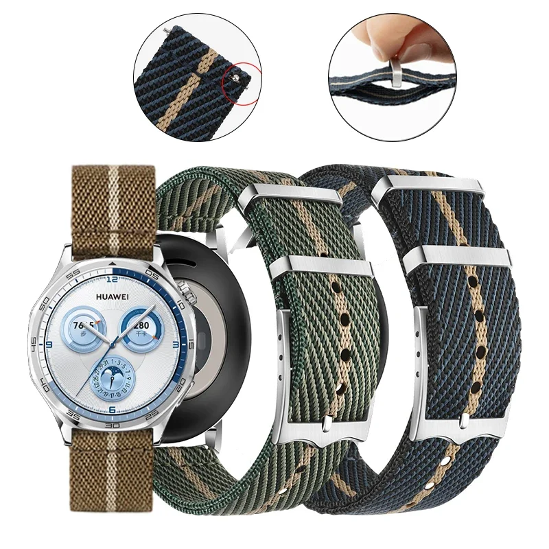 

22mm Nylon Band Suitable for Huawei Watch 5 GT5/GT5pro 46mm Lightweight Breathable Strap for Huawei GT4 GT3 GT2 46mm/Ultimate