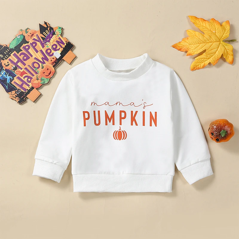 Get Your Kids Halloween-Ready with Our Spooky Pumpkin Hoodies in White and Rust Brown - Available in Multiple Sizes