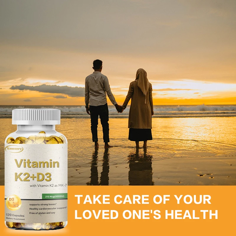 Vitamin K2 + D3 Supplement - Support Joint, Bone and Immune Health, Promotes Calcium Absorption