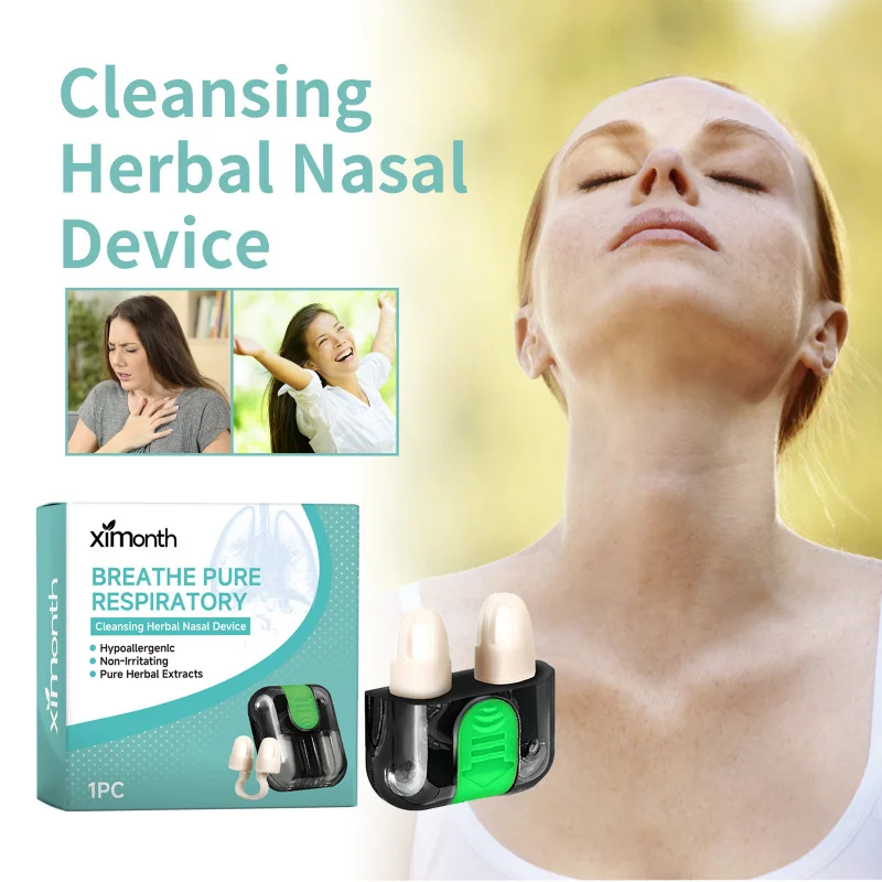 

Травяной ингалятор для очищения носа для облегчения пазухи, уменьшения слизи и комфорта дыхательных средств на весь день, портативный дизайн