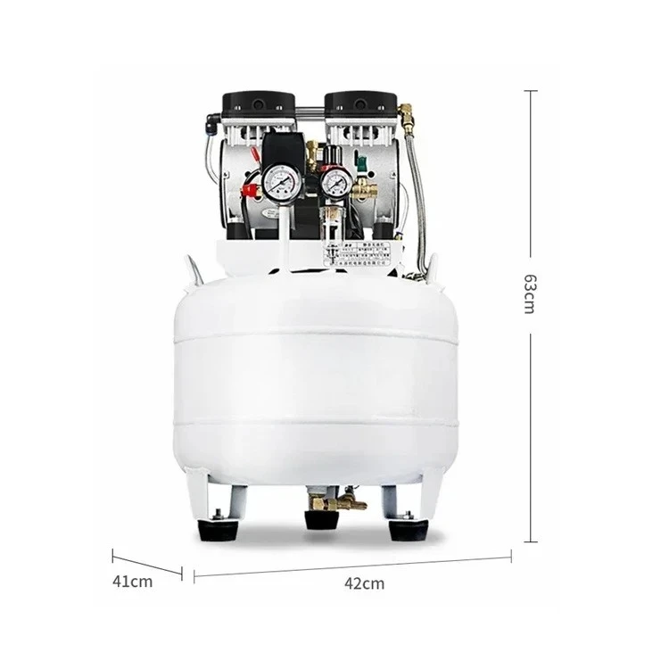 8 bar 1.5 CFM 30L tank de-tal low noise oil free air compressor for de-tal chair 1 set