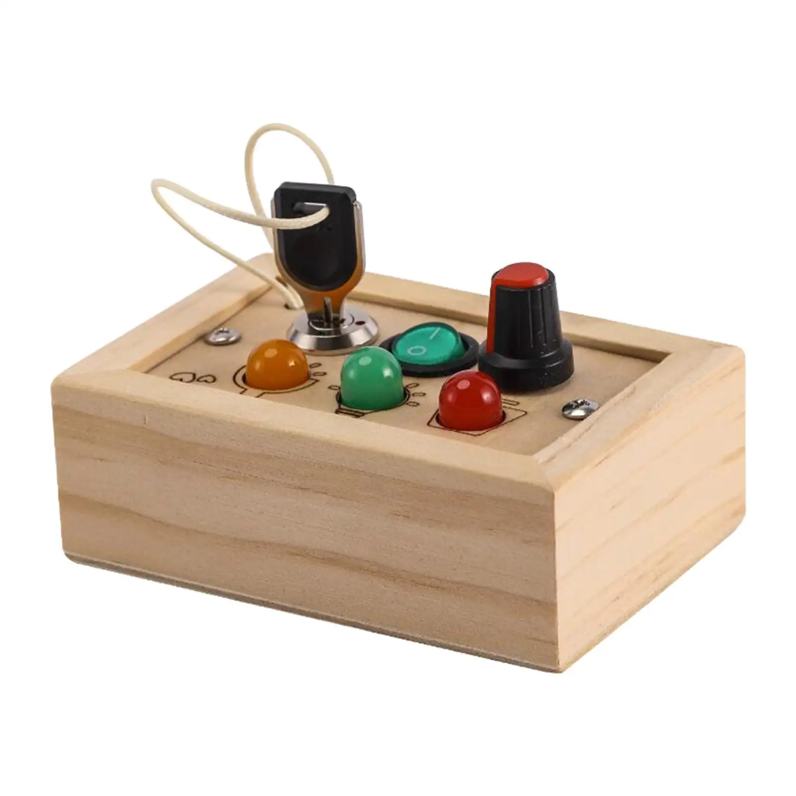 3 Colors Buttons Busy Board Montessori Toys Improve Problem Solving Learning