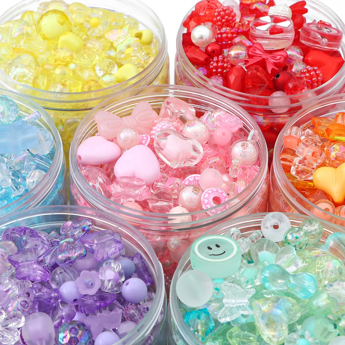 30g/Bag Randomly Mixed With Various Types Of Loose Beads Acrylic Beaded Jewelry Accessories Mobile Chain Material Package