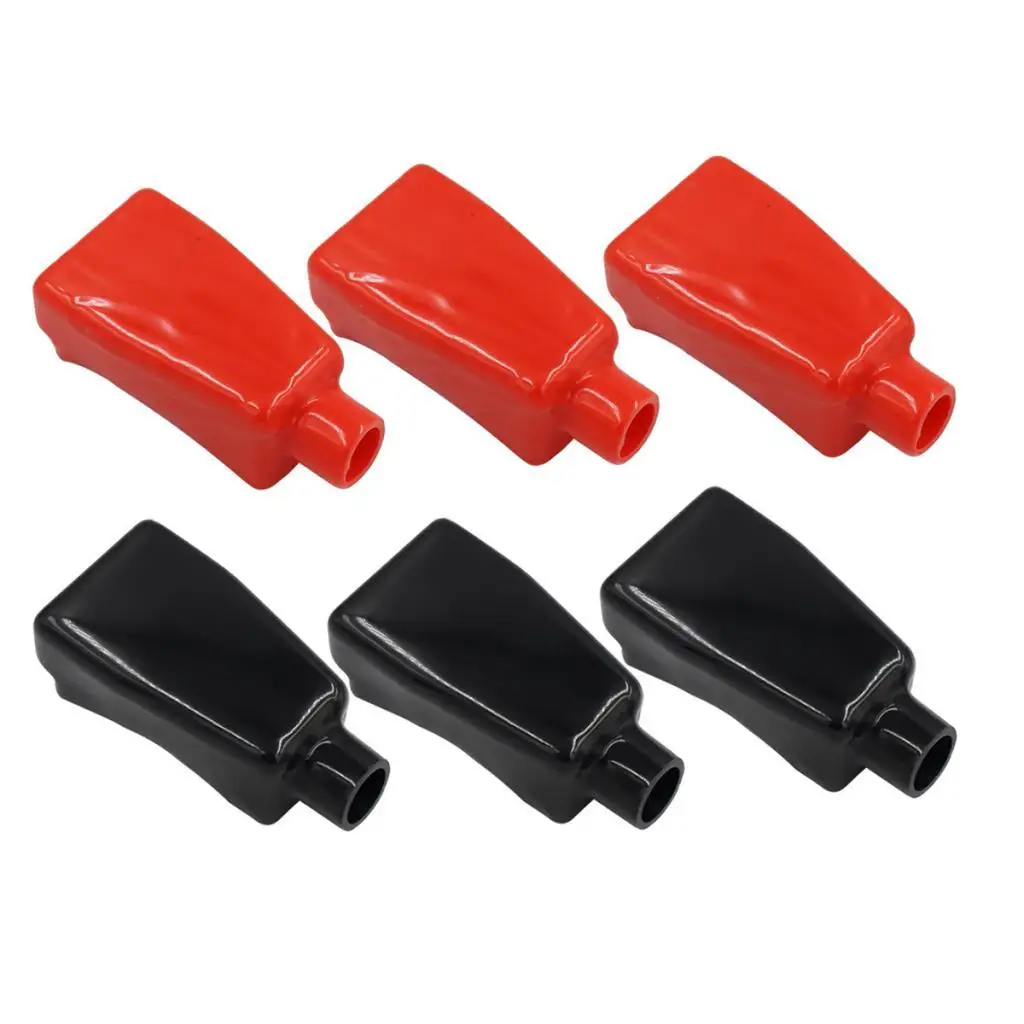 6x tampas de terminal tampas protetoras de terminal substituição pvc protetor de isolamento cobre universal para motocicleta rv barco caminhões