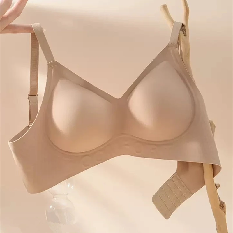 Comfortable Bra Without Underwire, Soft Support, Lifting, Seamless Breast Reduction, Small Chest Push-up Nude Bra