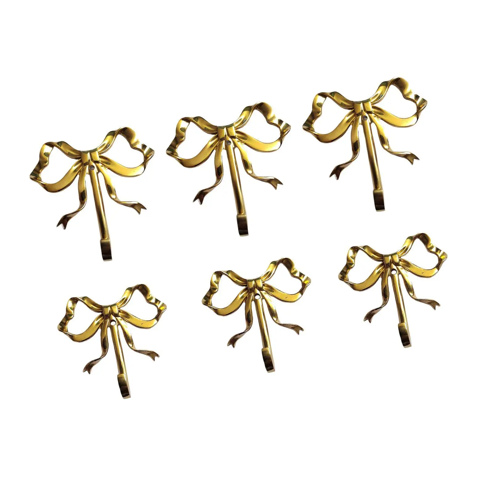 3x Butterfly Knot Wall Hooks Coat Hooks Trendy Wall Crafts Art Brass Hooks Wall Mounted Hooks for Office Apartment Restaurant