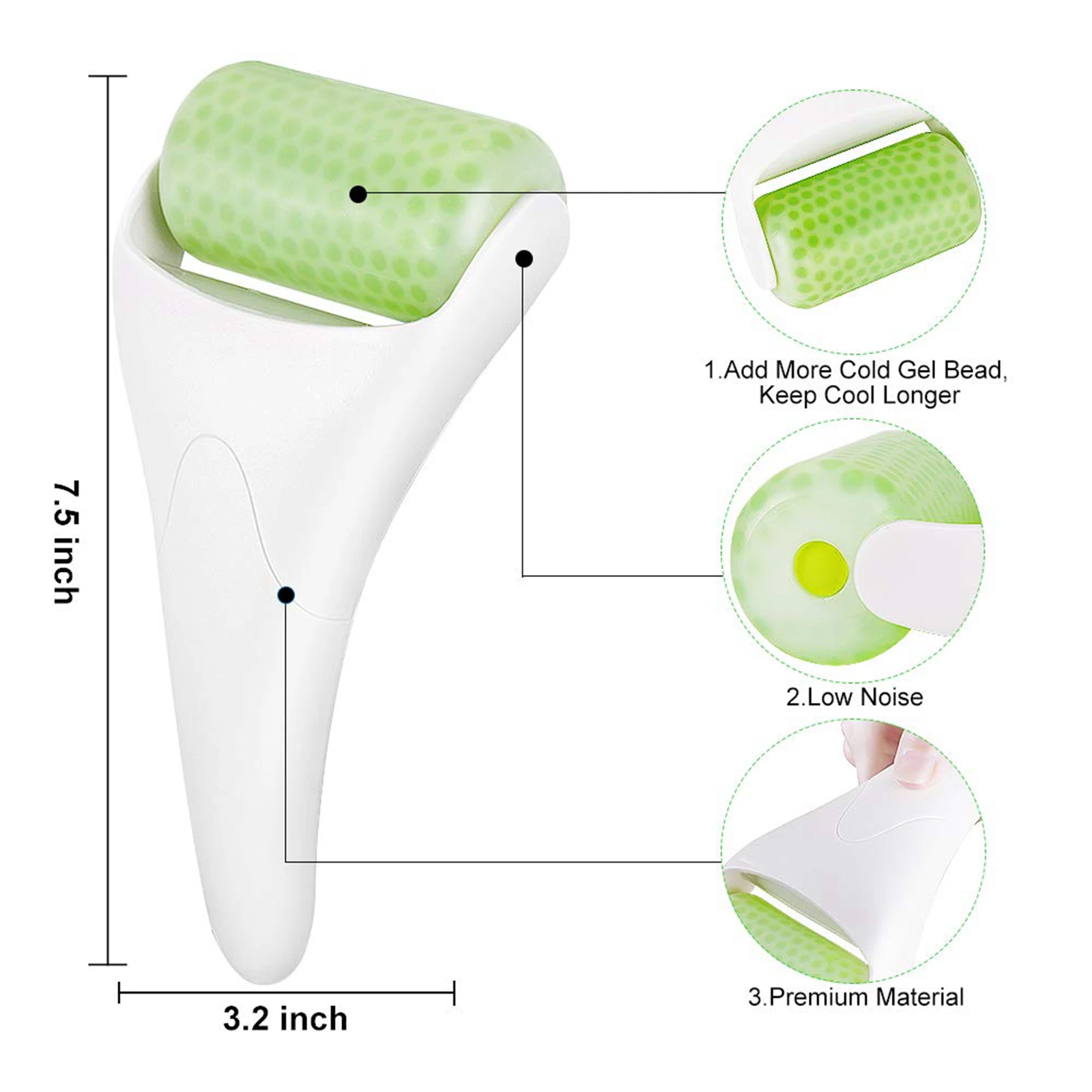 Massage Lichaam Bloedcirculatie Verlichting Hoofd Migraine En Huid Anti-Veroudering Gezicht Ijs Roller Oog Koele Huid Dagelijkse Schoonheidsverzorging Tool