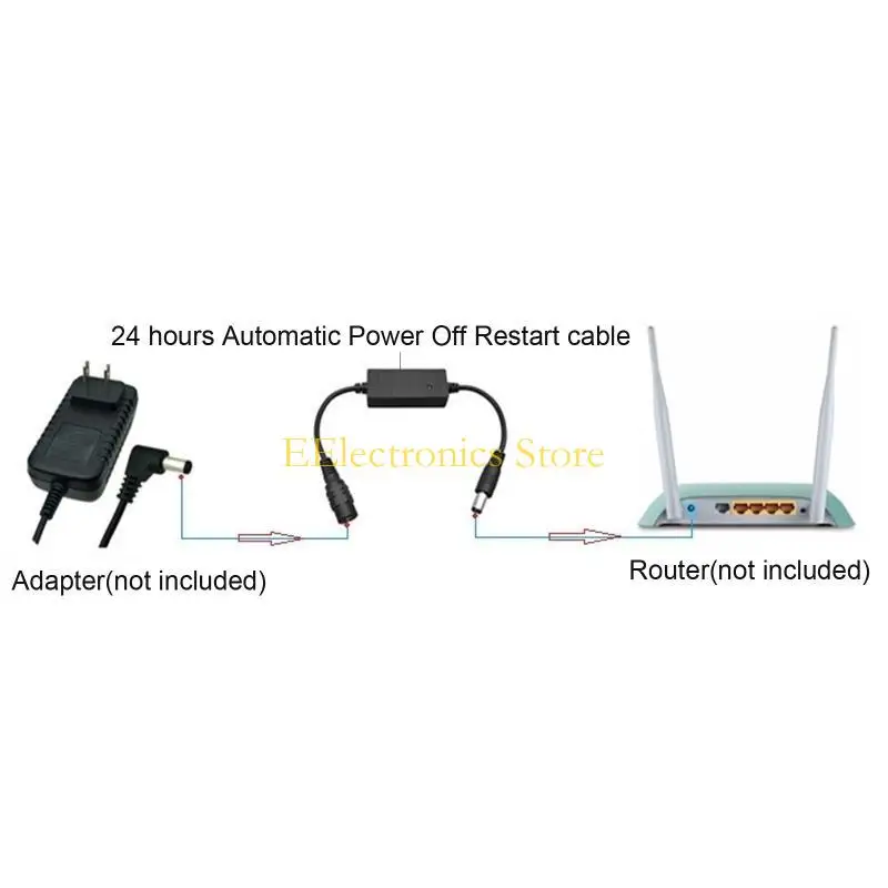 B03C 5V-24V 5.5x2.1mm Routing Timer Reset Tool Power Supply Timing Cats Router Home Equipment For Bridge/Cats/Router Po
