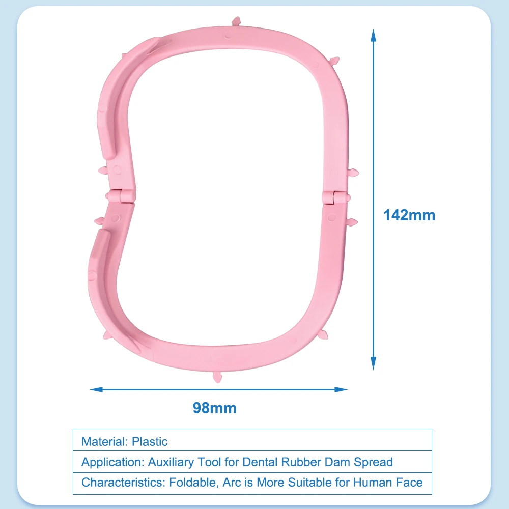 Dental Foldable Frame Plastic Rubber Dam Sheets Holder Oral Barrier Tools Colorful Frame Rubber Arch Opener Dentist  Instrument