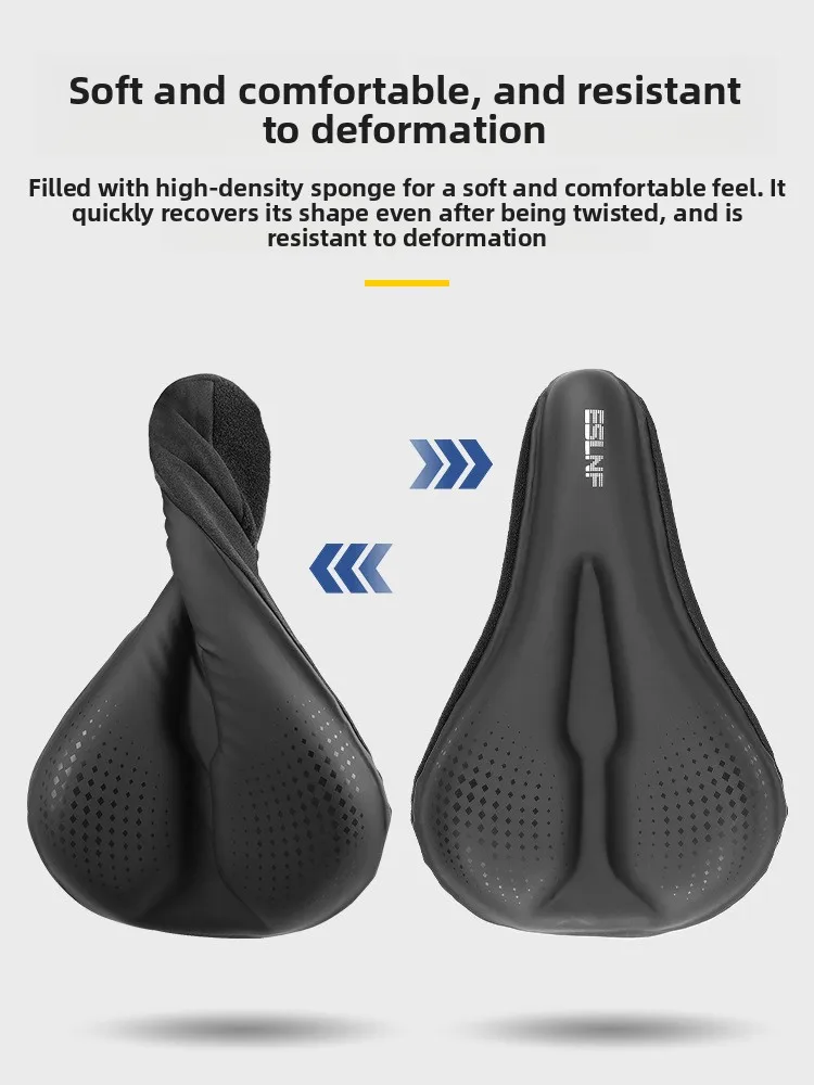 Hollow Breathable Bicycle Saddle Men Women MTB Road Bike Seat Soft PU Leather Shock Absorbing Comfortable Cushion