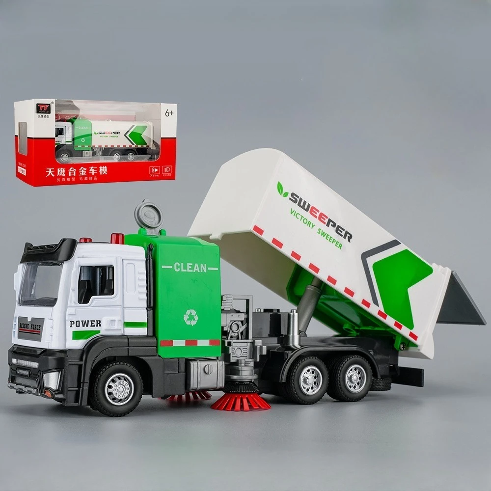 

1:32 сплав городской уборщик подметальная машина модель мусоровоза игрушка санитарный грузовик хит продаж