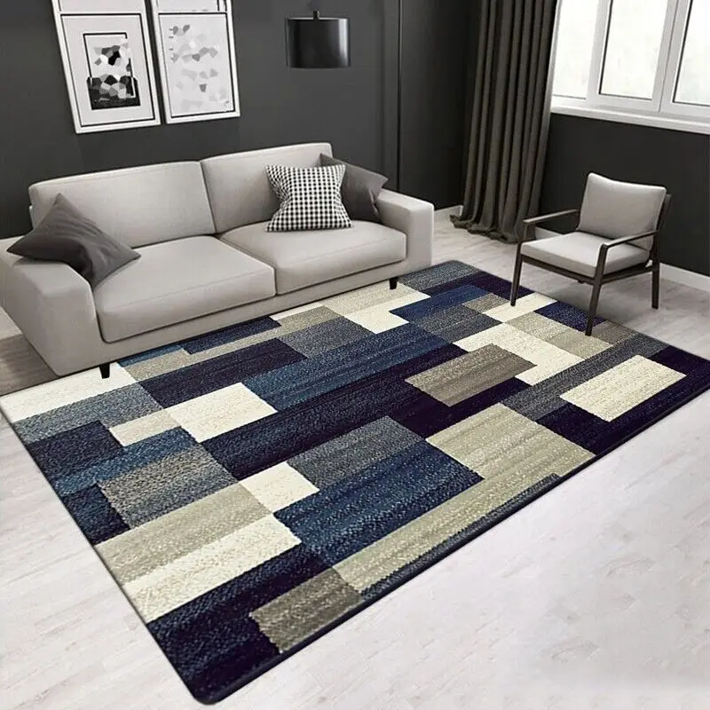 Alfombra con área geométrica degradado artístico, suave y duradera, imprescindible para decoración del hogar en la sala de estar y el dormitorio
