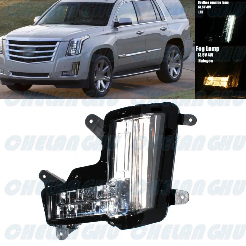 

For Cadillac Escalade 2015 2016 2017 2018 2019 2020 Left Side Front Bumper LED DRL Fog Light Lamp 84575579