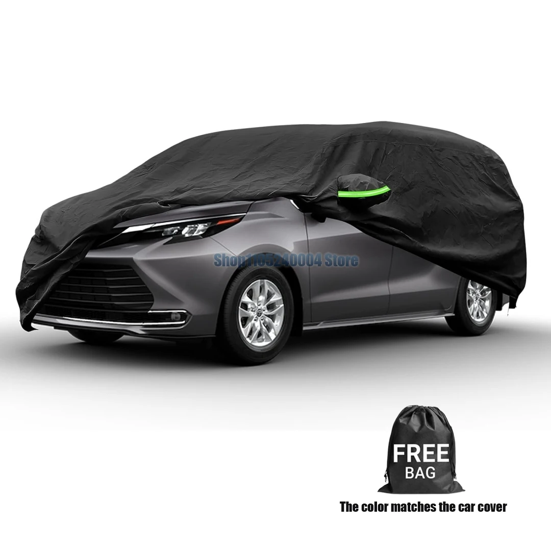 Outdoor Waterproof Car Covers Custom for Toyota Sienna 2020-2024 All Weather Windproof Snowproof Rain Hail Sun UV Protection
