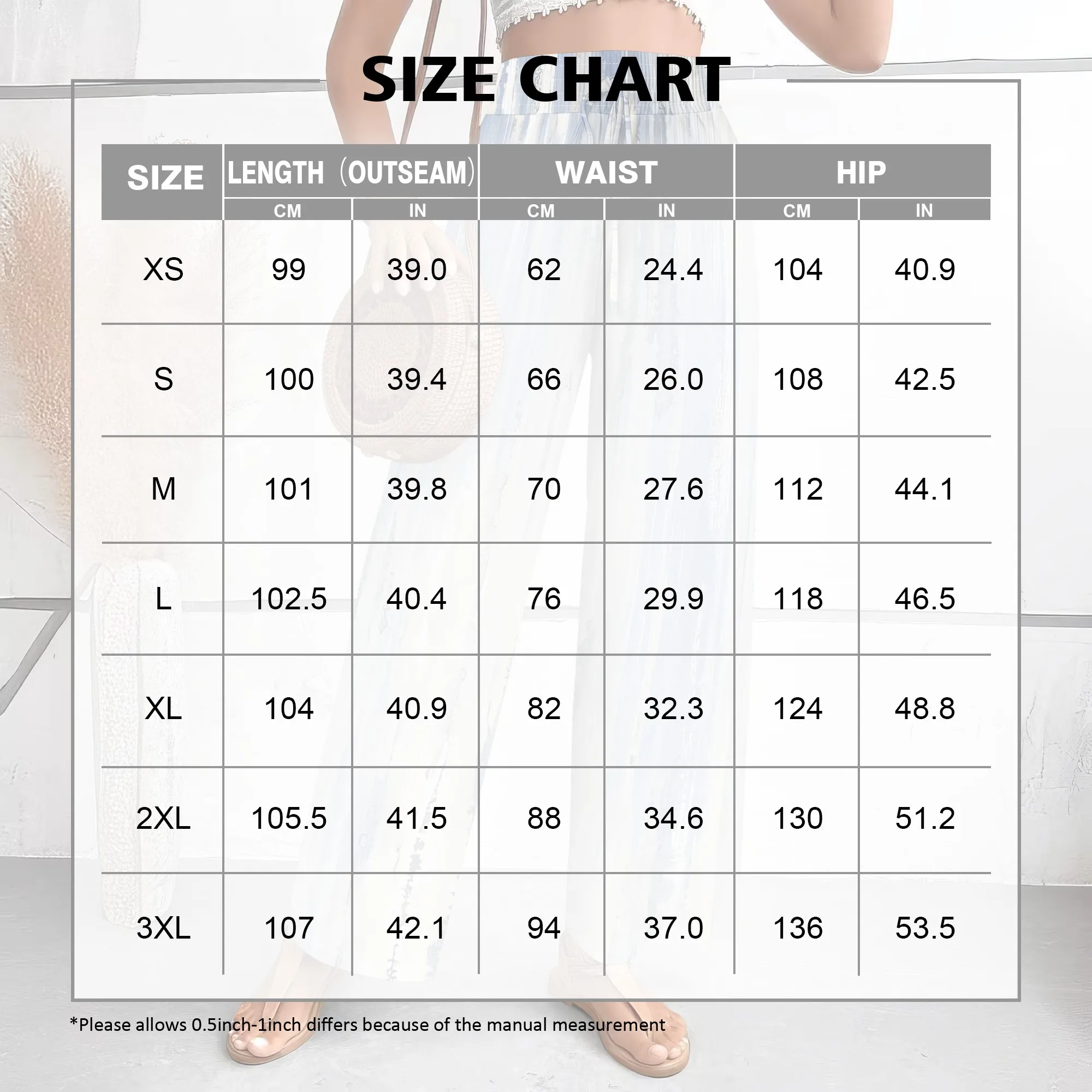 Nupusa Abstract Print Pants for Women Standard Size Summer Casual High - Waist Wide Leg Pants