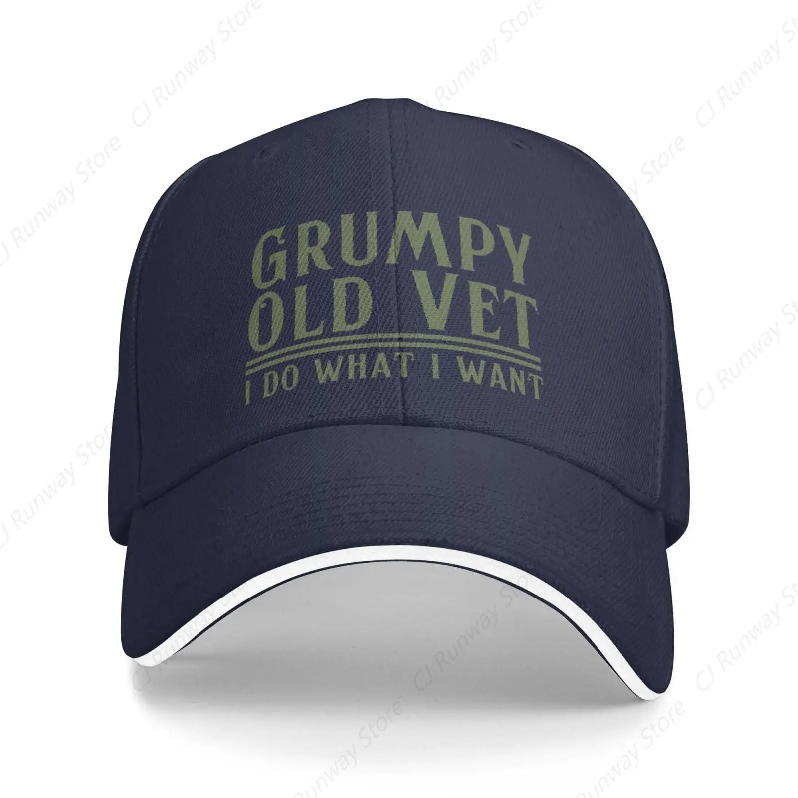 Grumpy-Old-Vet-I-Do-What-I-Want Hat for Women Men Baseball Cap Funny Trucker Hat