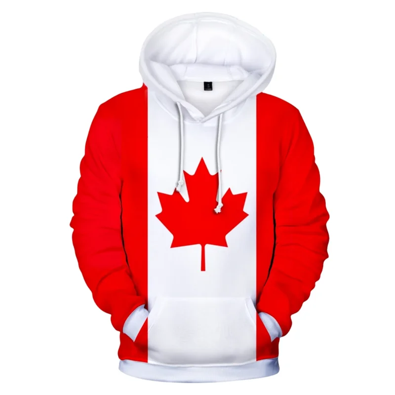 Canadian Flag Graphic Sweatshirts Canada Maple Leaves 3D Printed Hoodies For Men Hoodies Casual Sports Pullovers Women Tracksuit