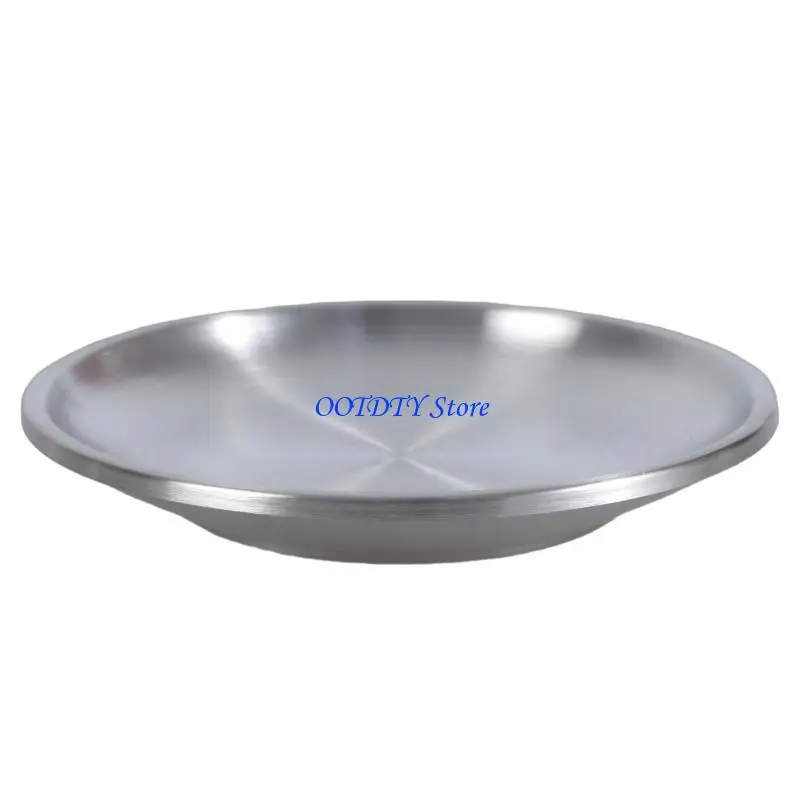 367A Stainless Steel Flat Cats Bowl Dogs Drinking Bowl Metal Feeders Bowl for Small Animals