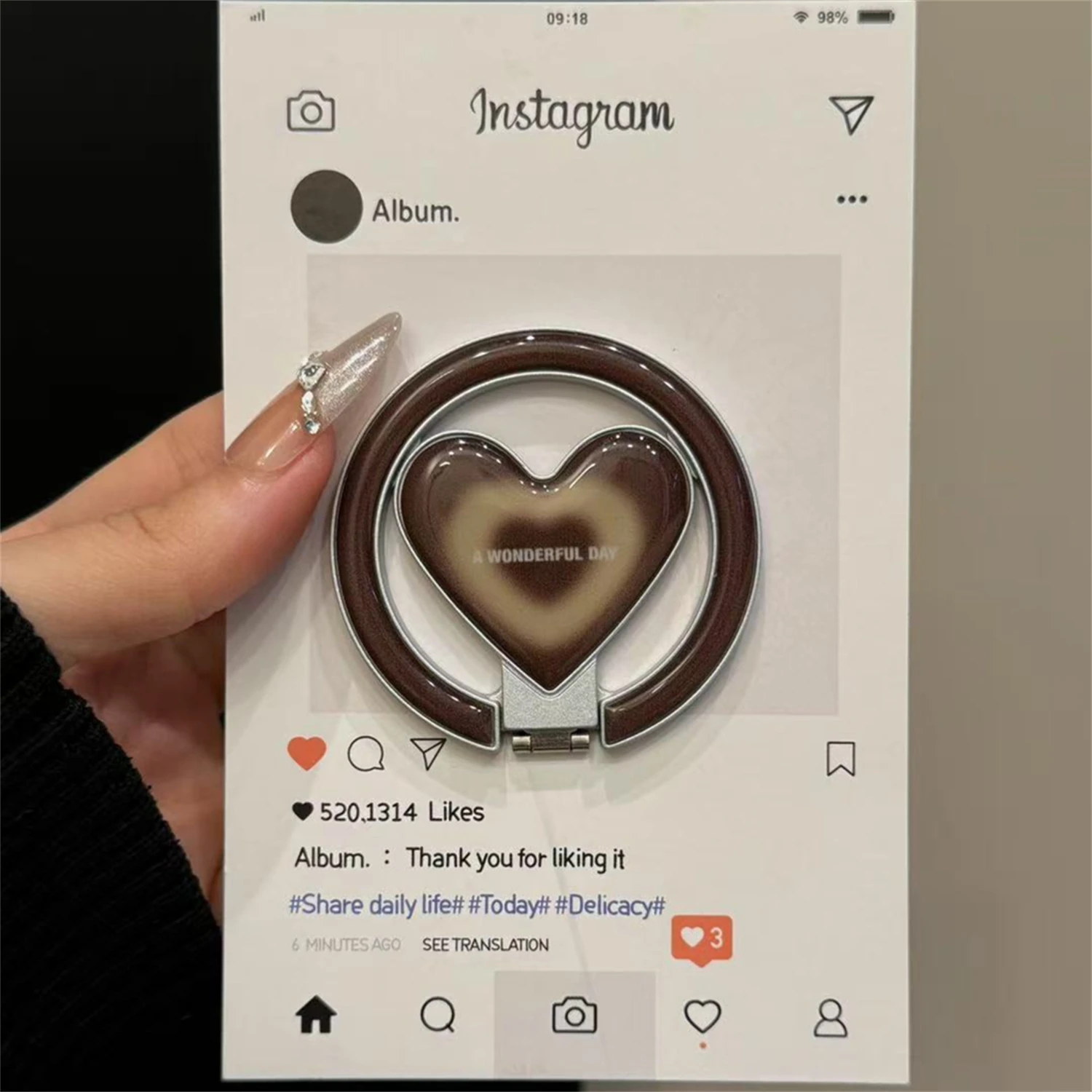 

Корейская милая магнитная подставка для Magsafe Grip Tok Griptok, кронштейн, держатель для телефона, поддержка IPhone, Samsung, Pad Smart Tok