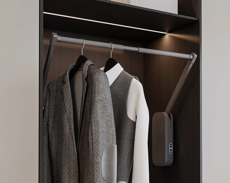 Smart Electric Pull-Down Clothes Rod, Voice-Controlled Motorized Wardrobe Hanger for Walk-in Closets