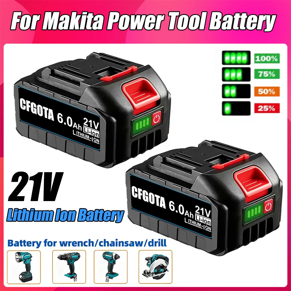 for Makita 21V 9.0Ah Smart Battery 5S3P Li-ion Pack 2H Fast Charging Overheat Protection for Power Tools Drills Safety Certified