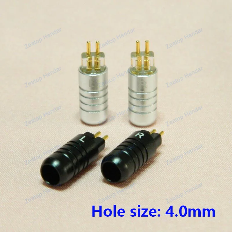 1Pair Copper 0.78 mm Male Earphone Pin Plug Non-slip Pattern Aluminum Shell Solder for Westone Oriolus Headphone Cable Connector