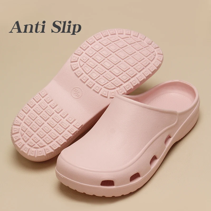 Pink EVA Scrub Nursing Clogs Unisex Anti-Slip Breathable Beauty Salons Working Shoes Medical Women Footwear X03-05 view 4