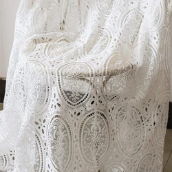 Vintage French Court Style Organza Lace Yarn Fabric Dressmaking DIY Sewing Accessory Material By The Meter