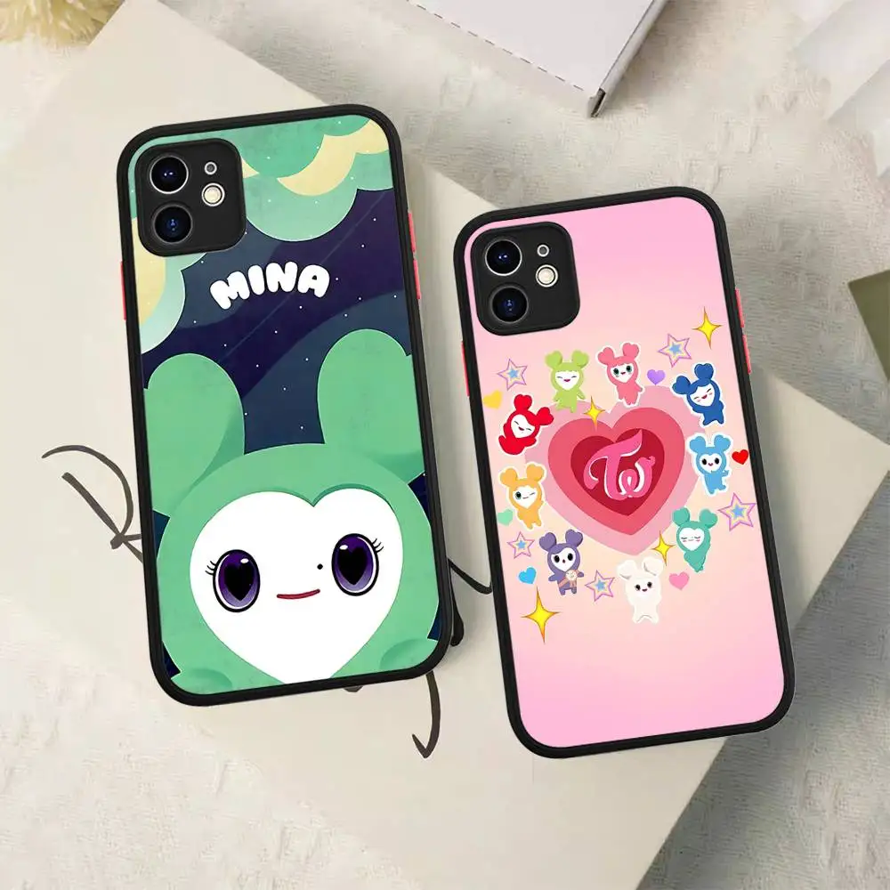 kpop T-Twices For iPhone 11 12 13 14 15 16 Pro Max Plus Matte Translucent Phone Cover - view 3