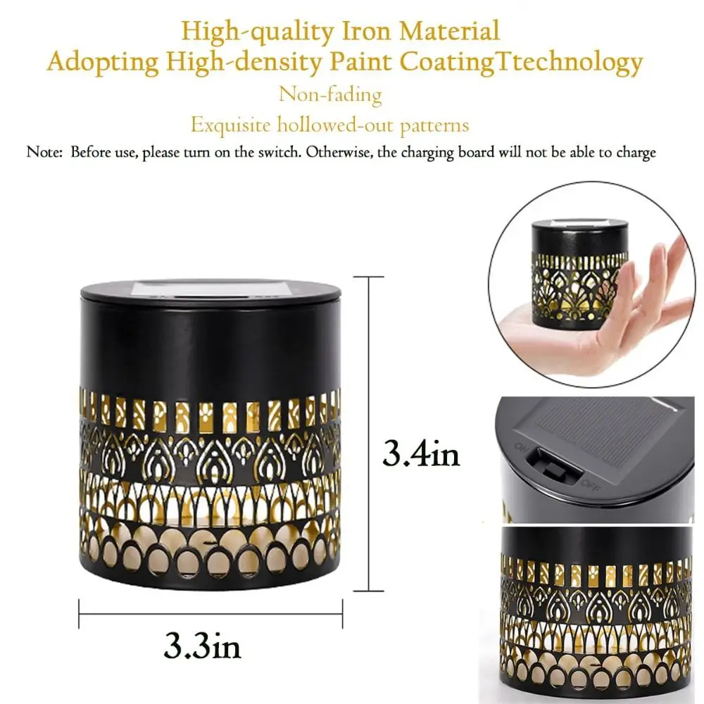 Sunflower Mandala Solar Wall Lamp LED Metal Garden Decorative Light Hollow Pattern Waterproof Fence Wall Light Patio Corridor