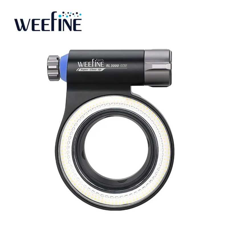 Weefine WF105 Ring Light 3000 CCW Video Light Strobe Light Waterproof Scuba Diving Flashlight Underwater Photography Videography