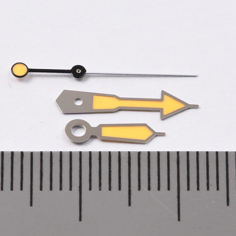 SKX007/009 タートル 6105/6309 時計針スチールオレンジ超発光フィットセイコー NH35/NH36 自動巻きダイビング時計の針