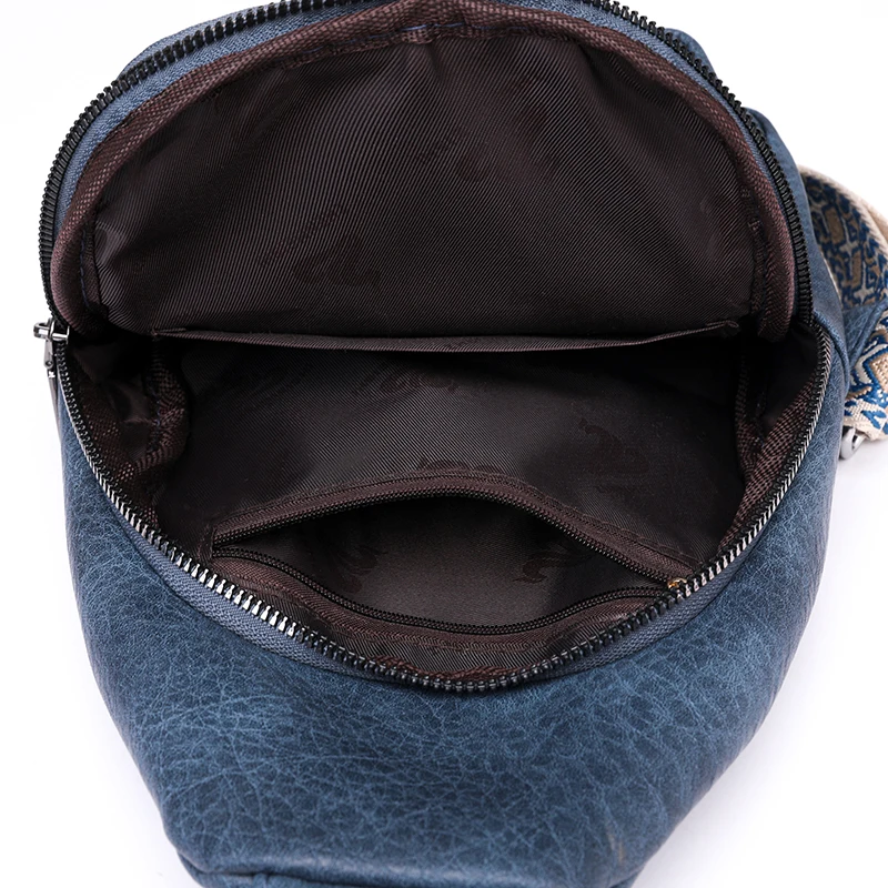 Bolsa de peito de couro PU feminina, mochila tiracolo, pacote mensageiro, casual, simples, todos os fósforos, feminino, moda, nova tendência, 2024