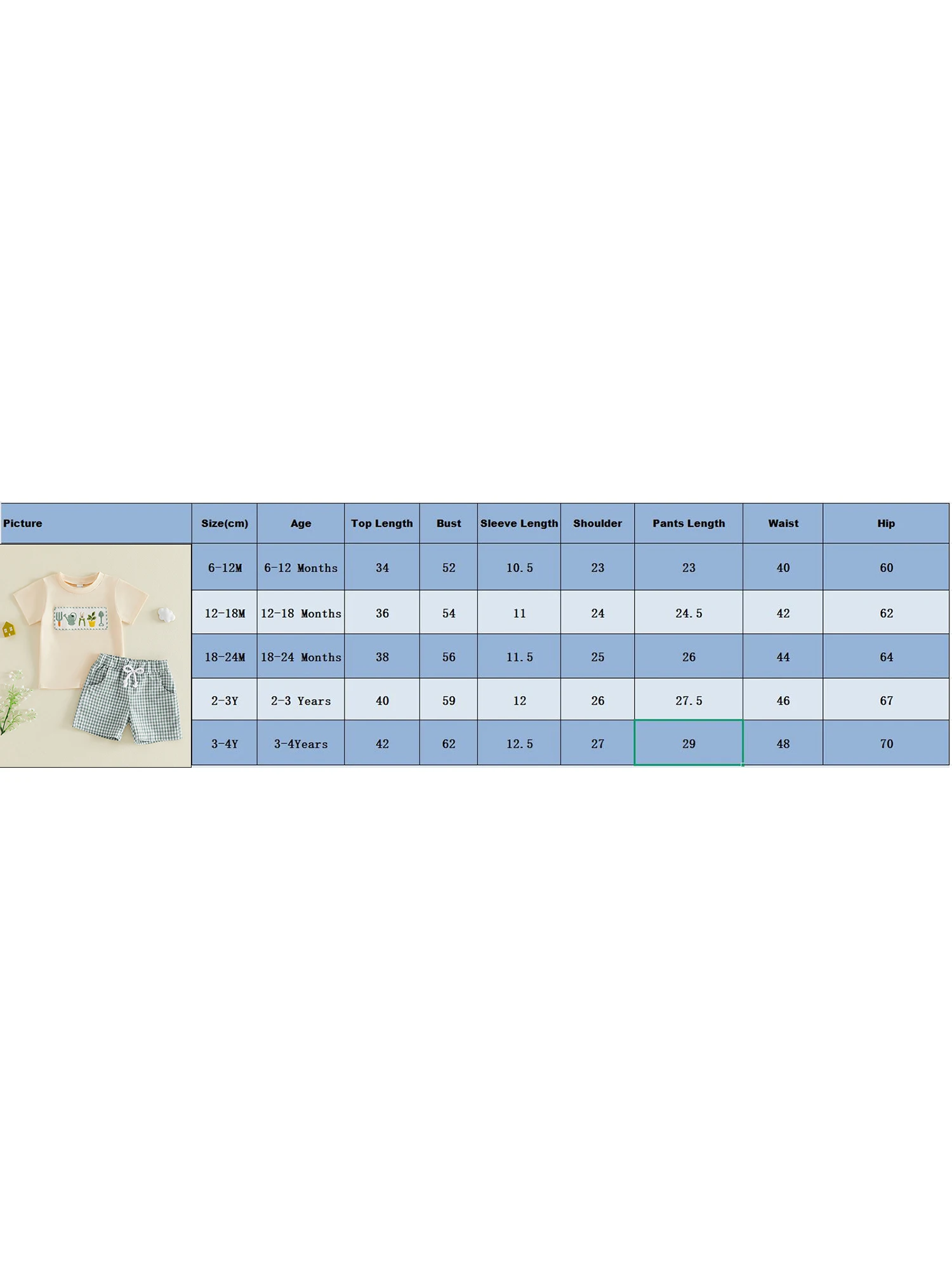 

Adorable Infant Boys Stylish Short Sleeve Gardening Tool Embroidered Shirt and Striped Shorts 2-Piece Summer Ensemble