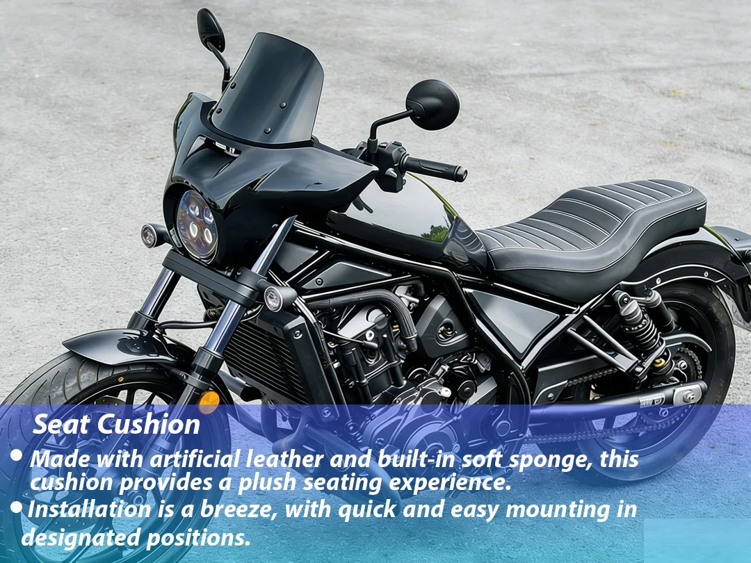 Fit Honda Rebel CM1100 CMX1100 2021-2024 One Piece Seat Cushion Motorcycle Accessories