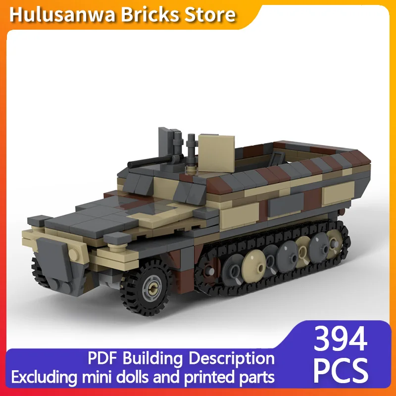 

Sdkfz 251/1 WW2 Модель бронетранспортера MOC Строительные кирпичи Военное оборудование Модульные технологии Подарки Праздничные детские игрушки