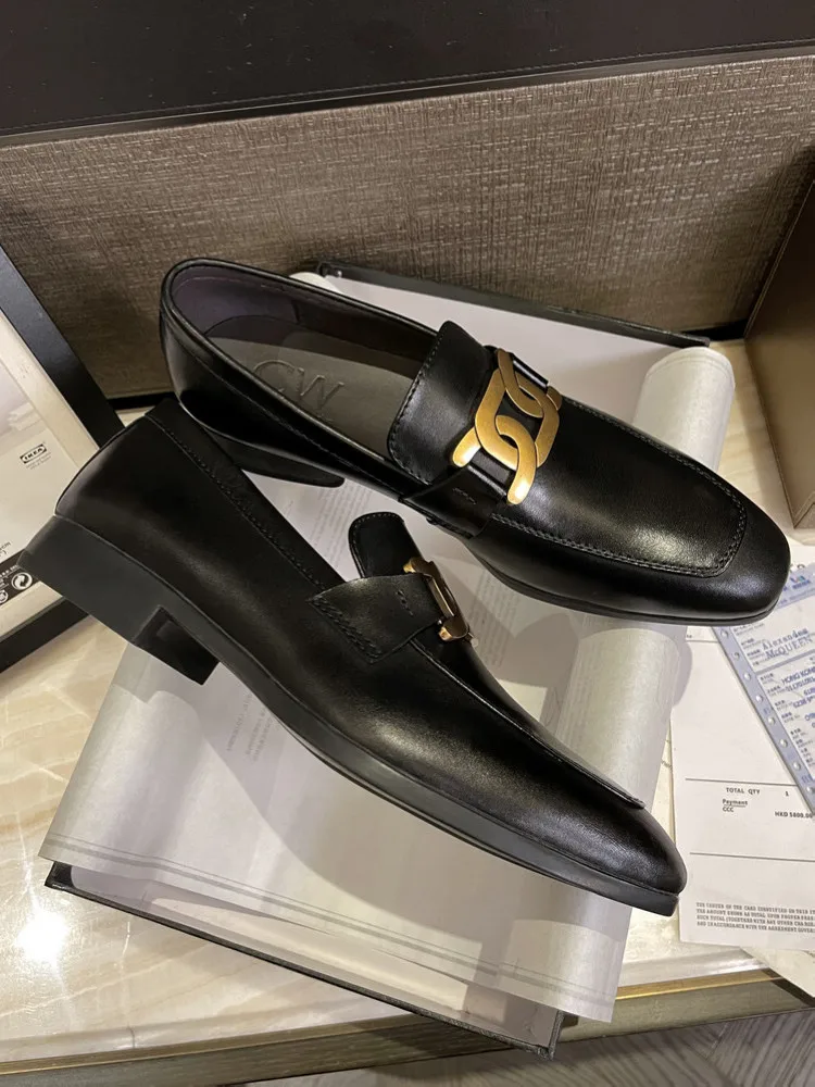 

CW Men's Genuine Leather Loers Thi Bot Formal oes Wedding oming Briti Sle Slip-On Busin Casual oes