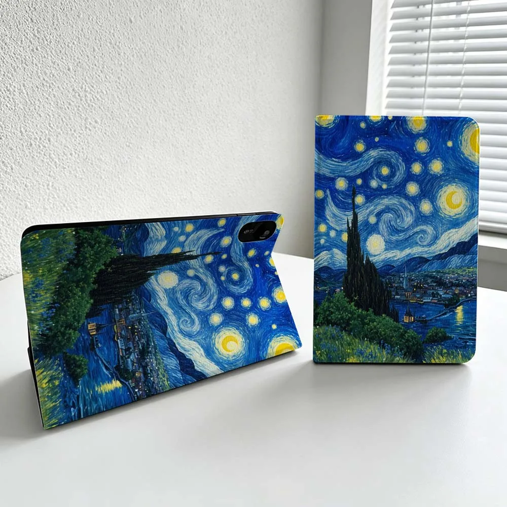 Van Gogh The Starry Night For Xiaomi Redmi Mi Pad 8 7 6 5 4 2 SE K Pro Max Ultra Poco Pad Soft Inch Tablet Case Cover