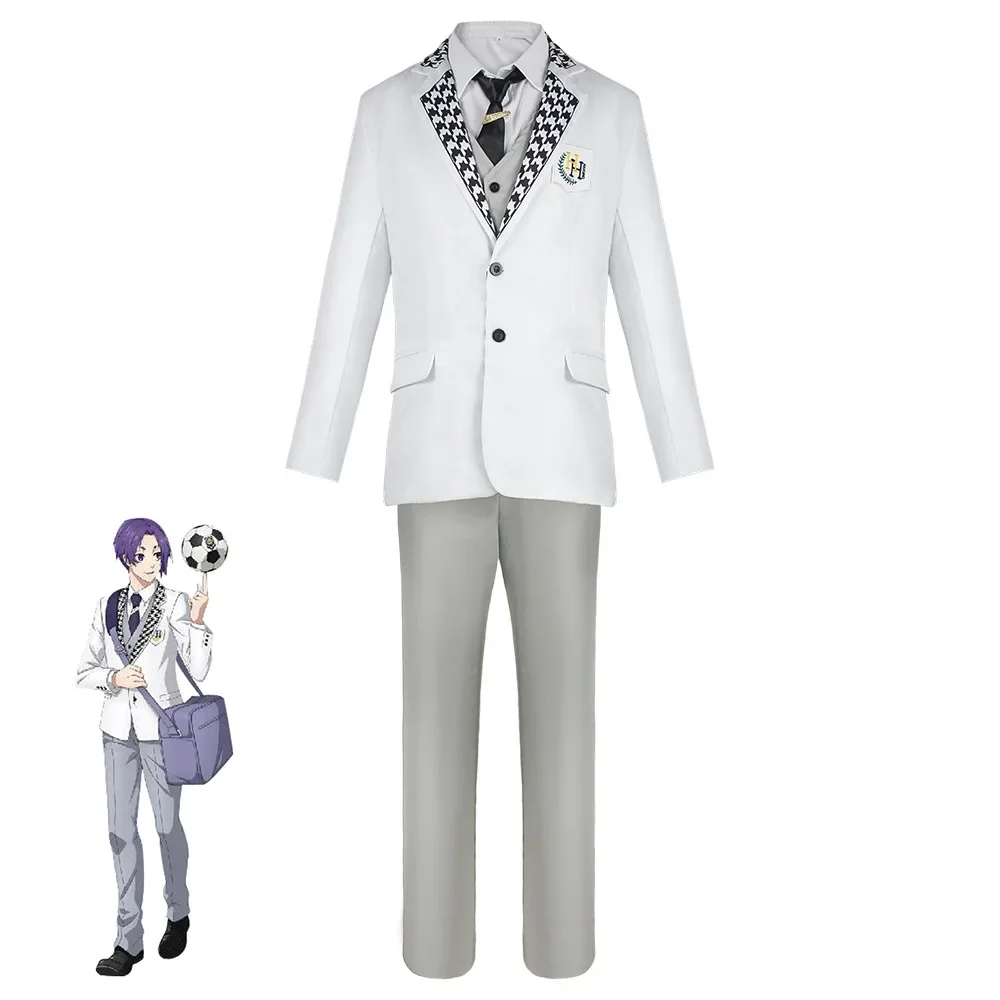 

Mikage Reo Nagi Cosplay Costume Anime Blue Lock Cosplay Outfits High DK School Uniform Embroidery Suit Pants Costume Full Set