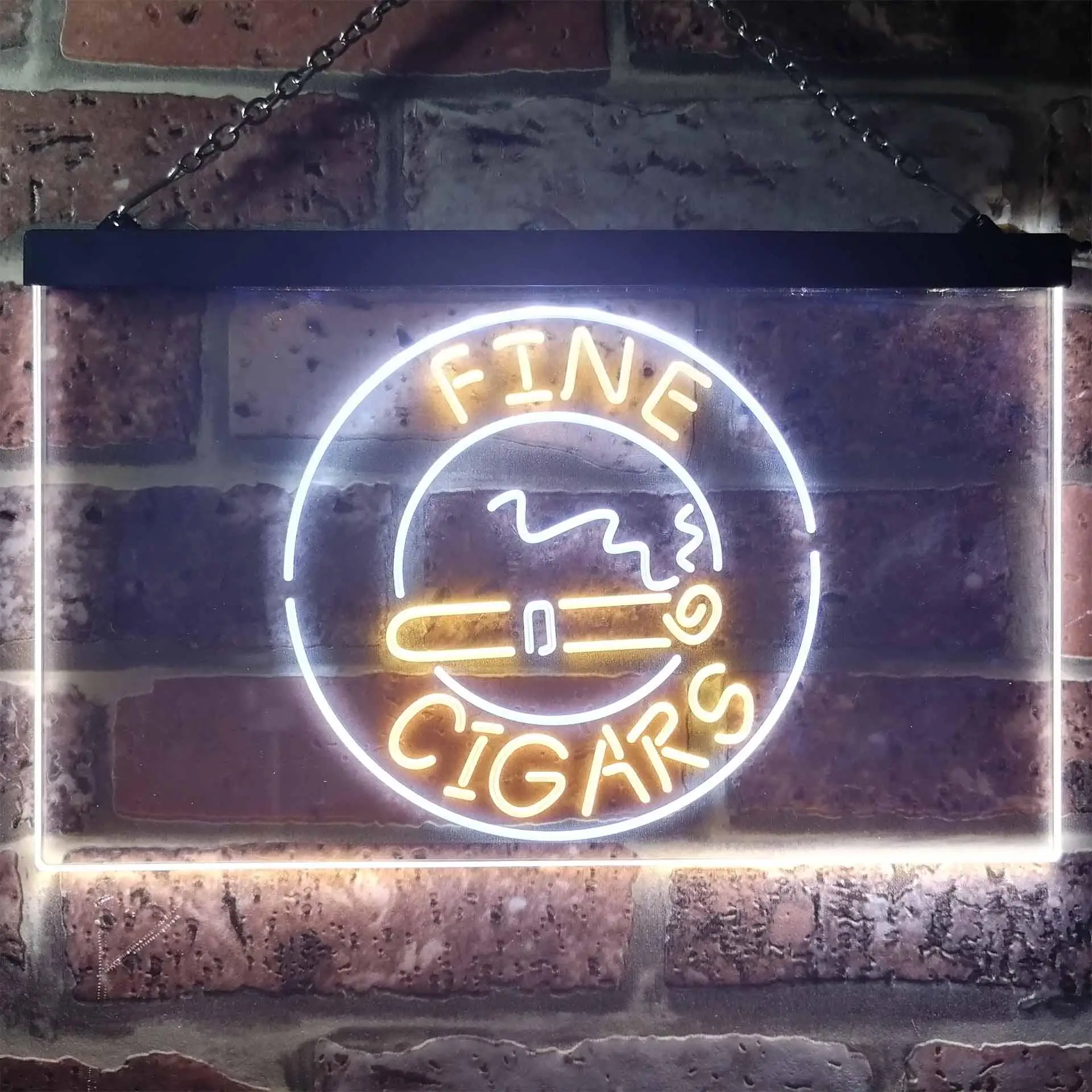 Fine Cigars VIP Room Dual Color Led Neon Sign st6-i3292