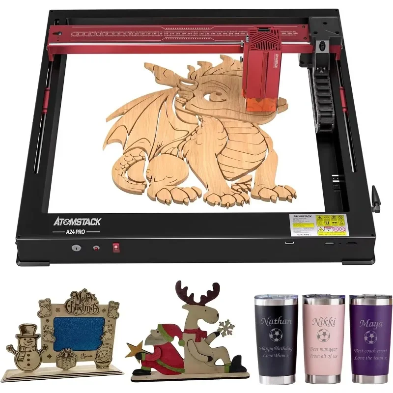 Xiangyin  A24 X24 PRO  Engraving Machine 600mm/s High Speed CNC 24W One-Piece Frame  Engraver Cutter For Wood