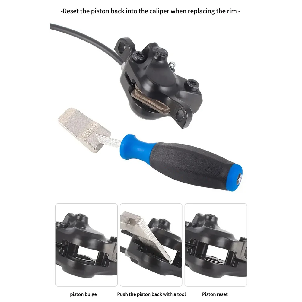 Bicycle Disc Brake Piston Pusher Hydraulic Disc Brake Caliper Wedge Design Bicycle Brake Pad Spreader Compression Tool