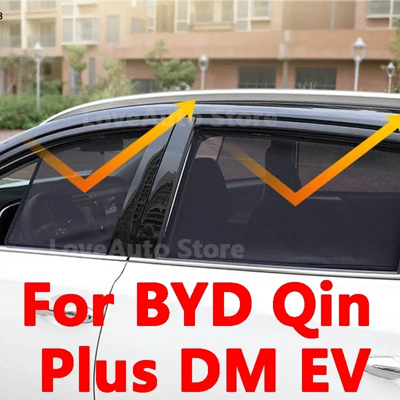 

For BYD Qin Plus DM-i DM EV 2021-2023 Magnetic Car Sunshade Side Window Curtain Sun Shield Visor Front Windshield Accessories