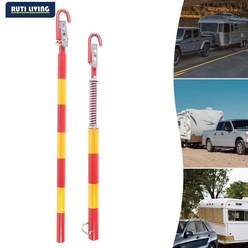 8 Ton Car Recovery Tow Pole Steel Pulls Car Emergency Breakdown Tow Bar With Buffer Spring for sedans, SUVs, Light Trucks