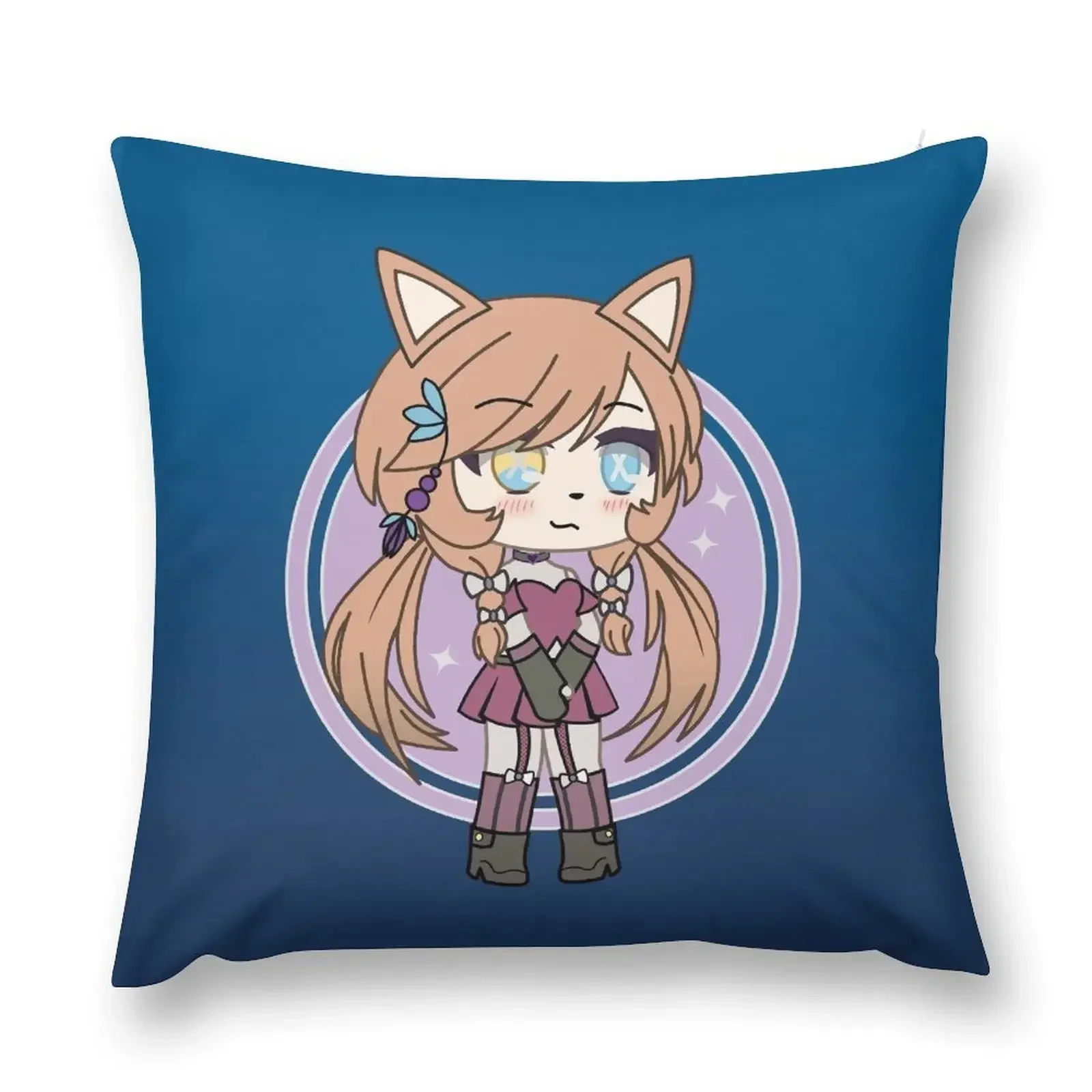 

Cute Gacha Girl Foxy Chan Throw Pillow Christmas Covers Cushions pillow