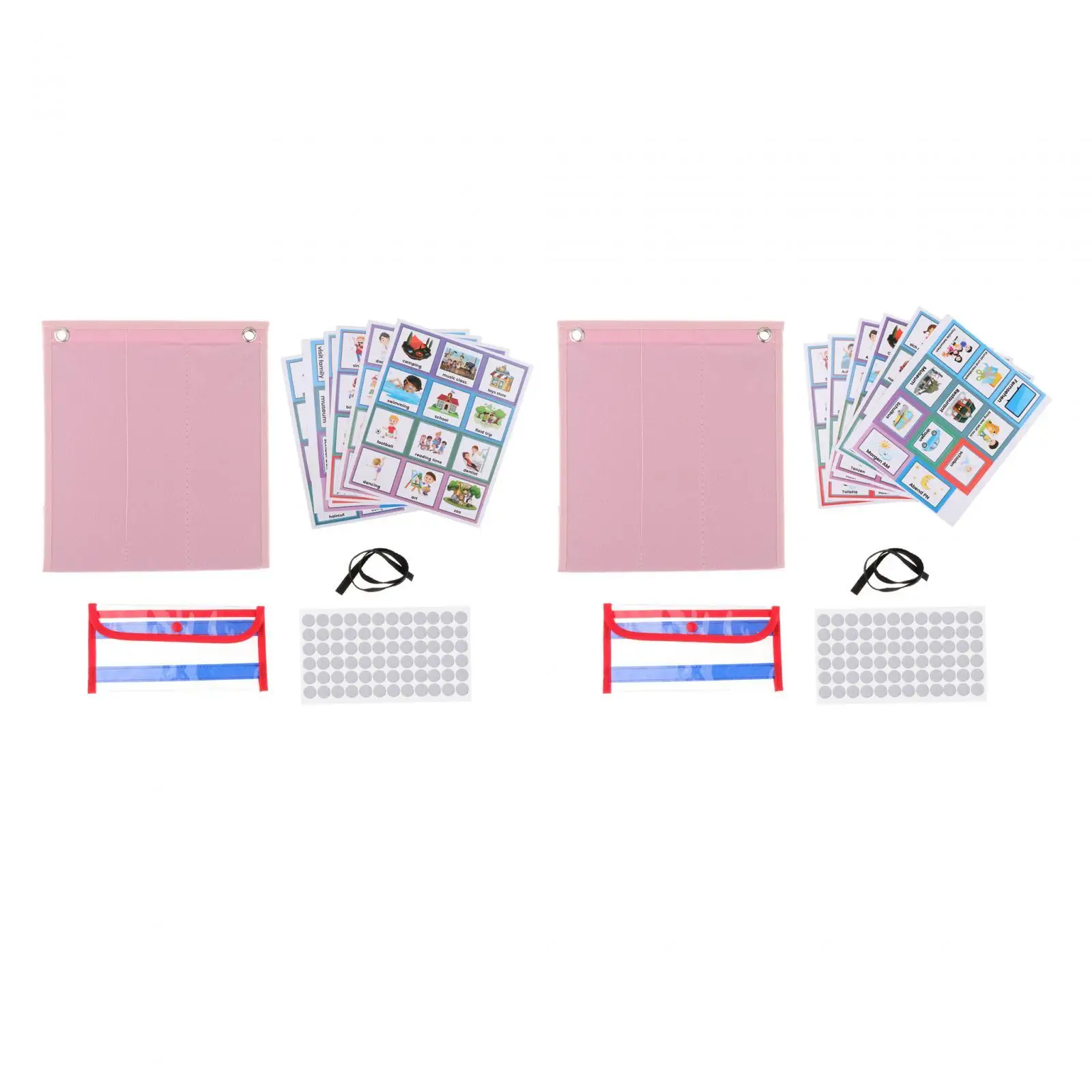 

Visual Schedule for Kids, Pocket Chart, with 70 Cards Educational Chart Routine Cards for Activity Home Family