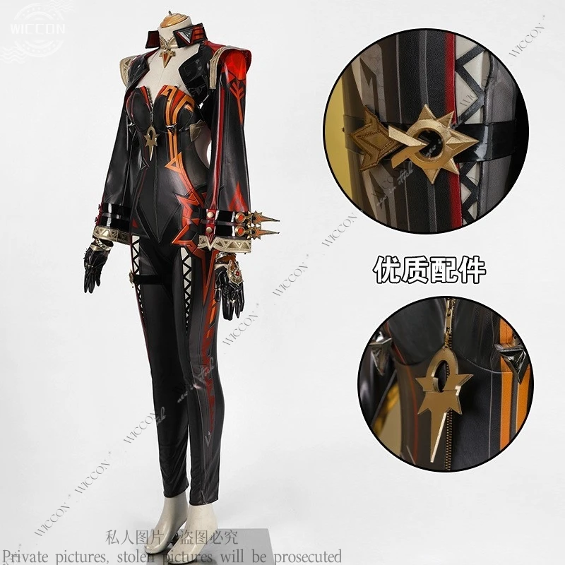 

Mavuika Natlan Anime Costume Wig God Fire The Seven Genshin Impact Pyro Archon Suit Game Suit Sexy Halloween Party Customized